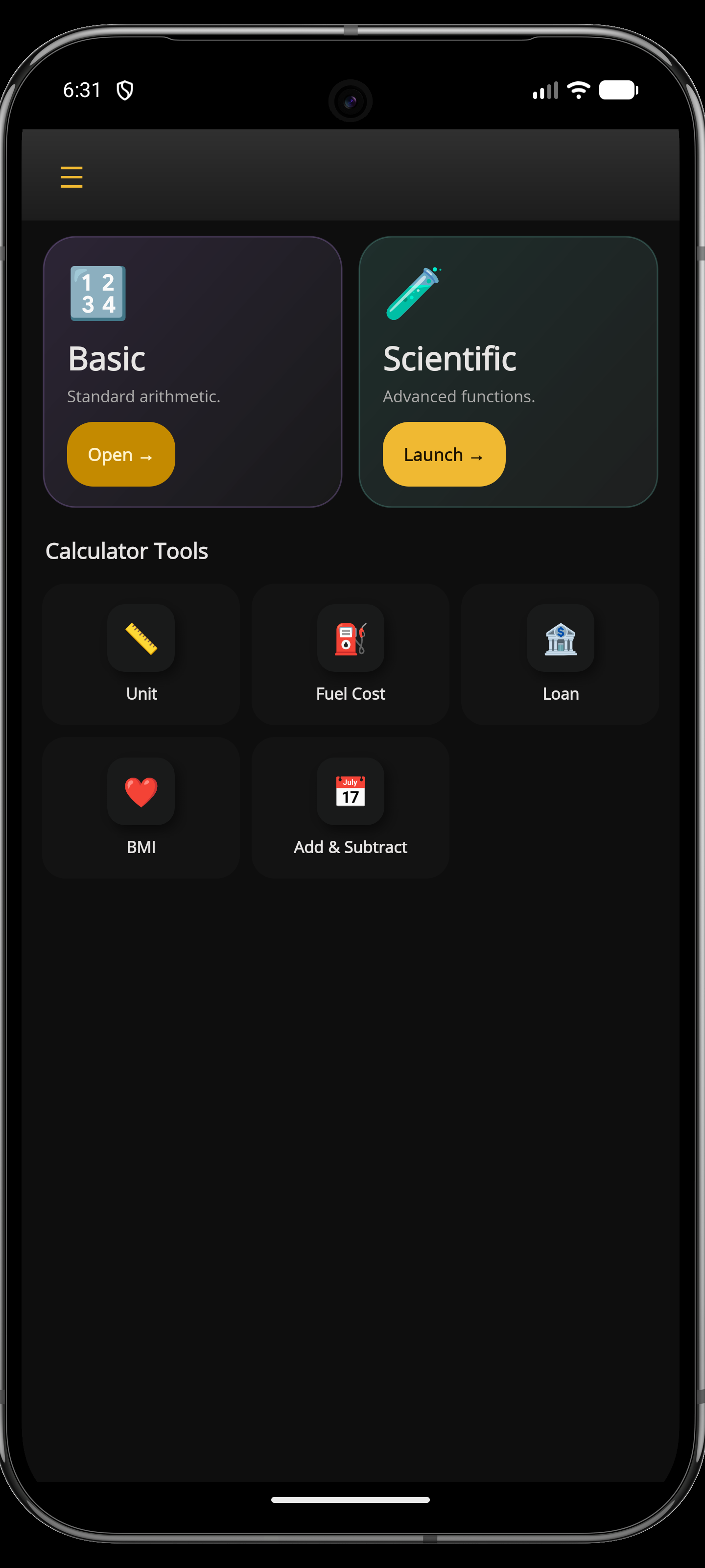 CalcQ unit converter, area