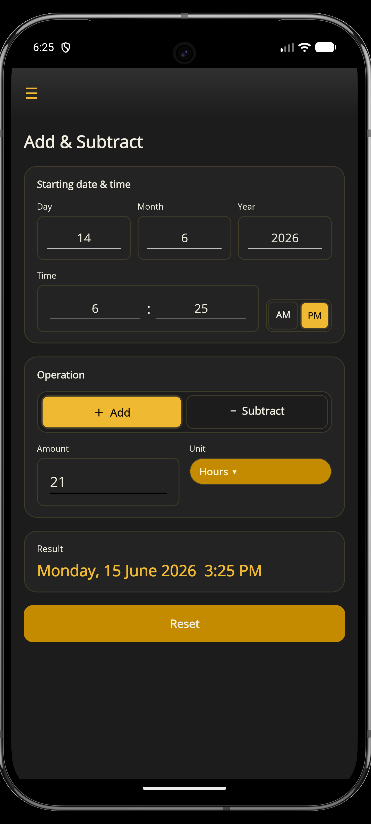 CalcQ calculator tools home screen