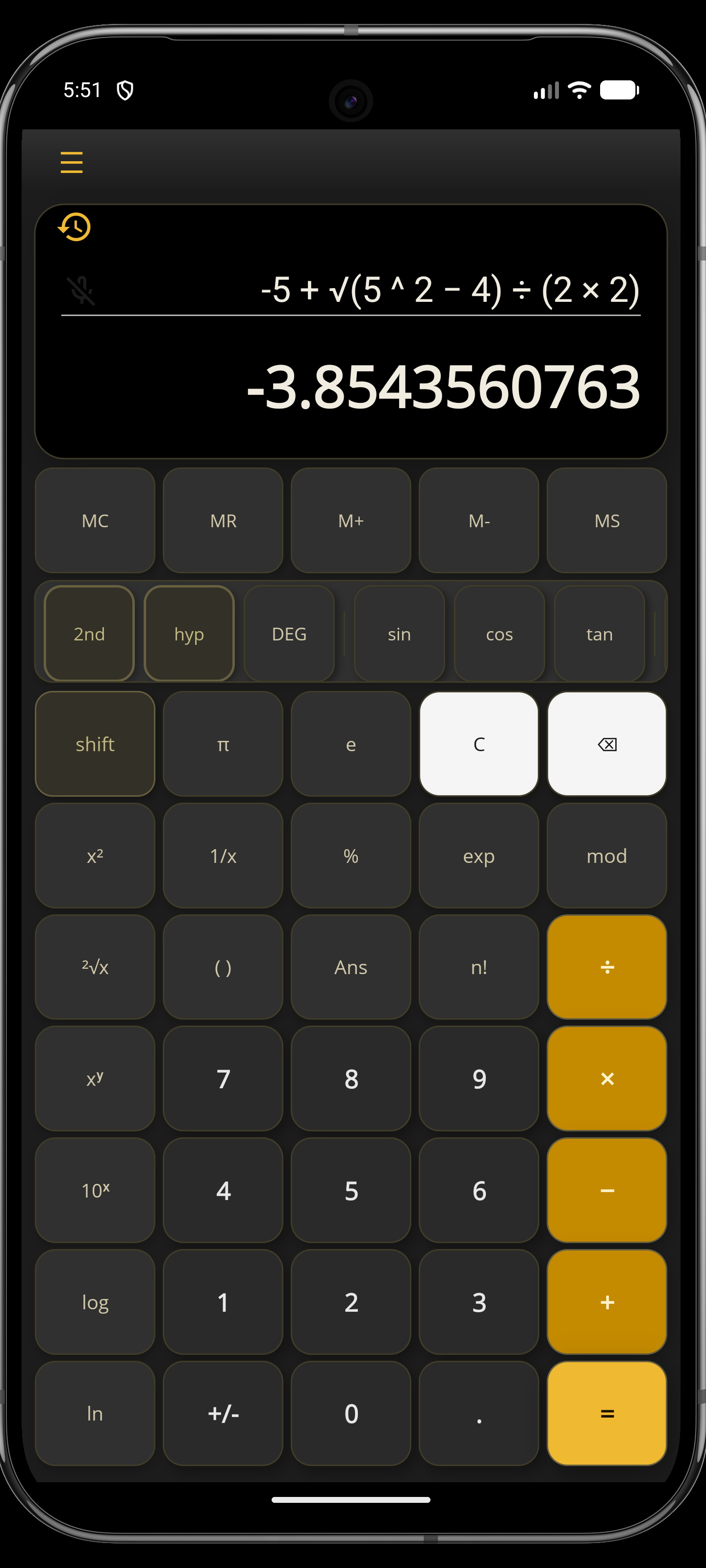 CalcQ calculation history
